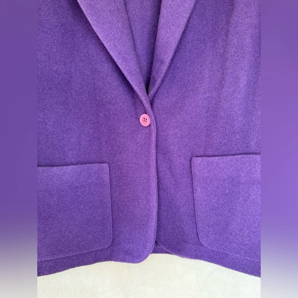 Vintage Purple Wool Coat - Picture 2 of 6